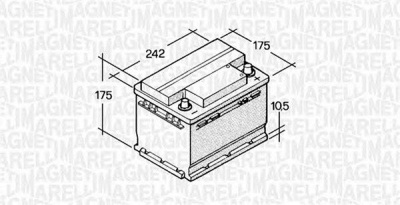MAGNETI MARELLI 067129000003 -  Стартерная аккумуляторная батарея